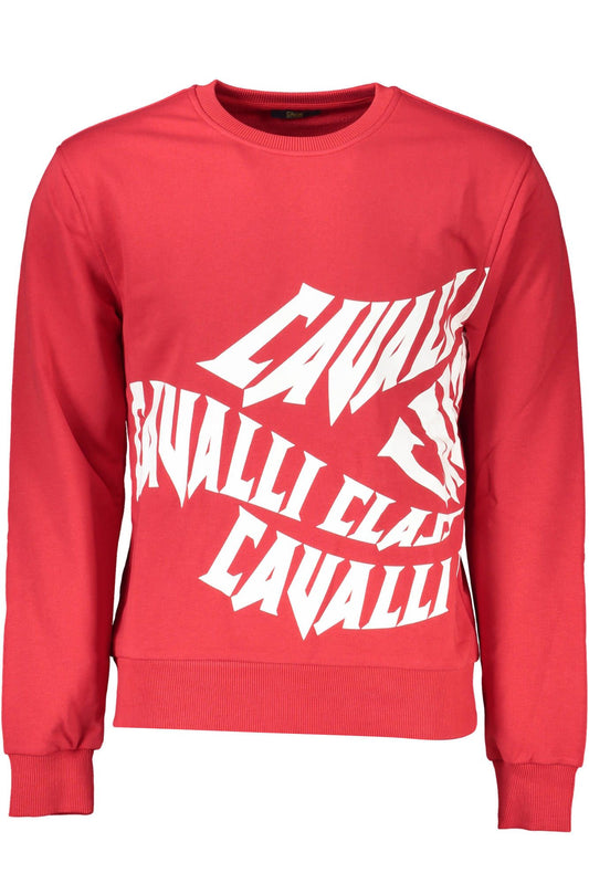 Elegant Red Brushed Cotton Sweatshirt