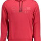 Pink Cotton Hooded Sweatshirt with Logo Print