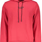Chic Red Hooded Sweatshirt with Bold Print