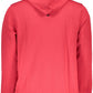 Chic Red Hooded Cotton Sweatshirt with Print