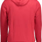 Pink Cotton Hooded Sweatshirt with Logo Print