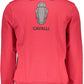 Chic Red Hooded Sweatshirt with Bold Print