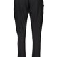 Sleek Black Sporty Trousers with Logo Detail
