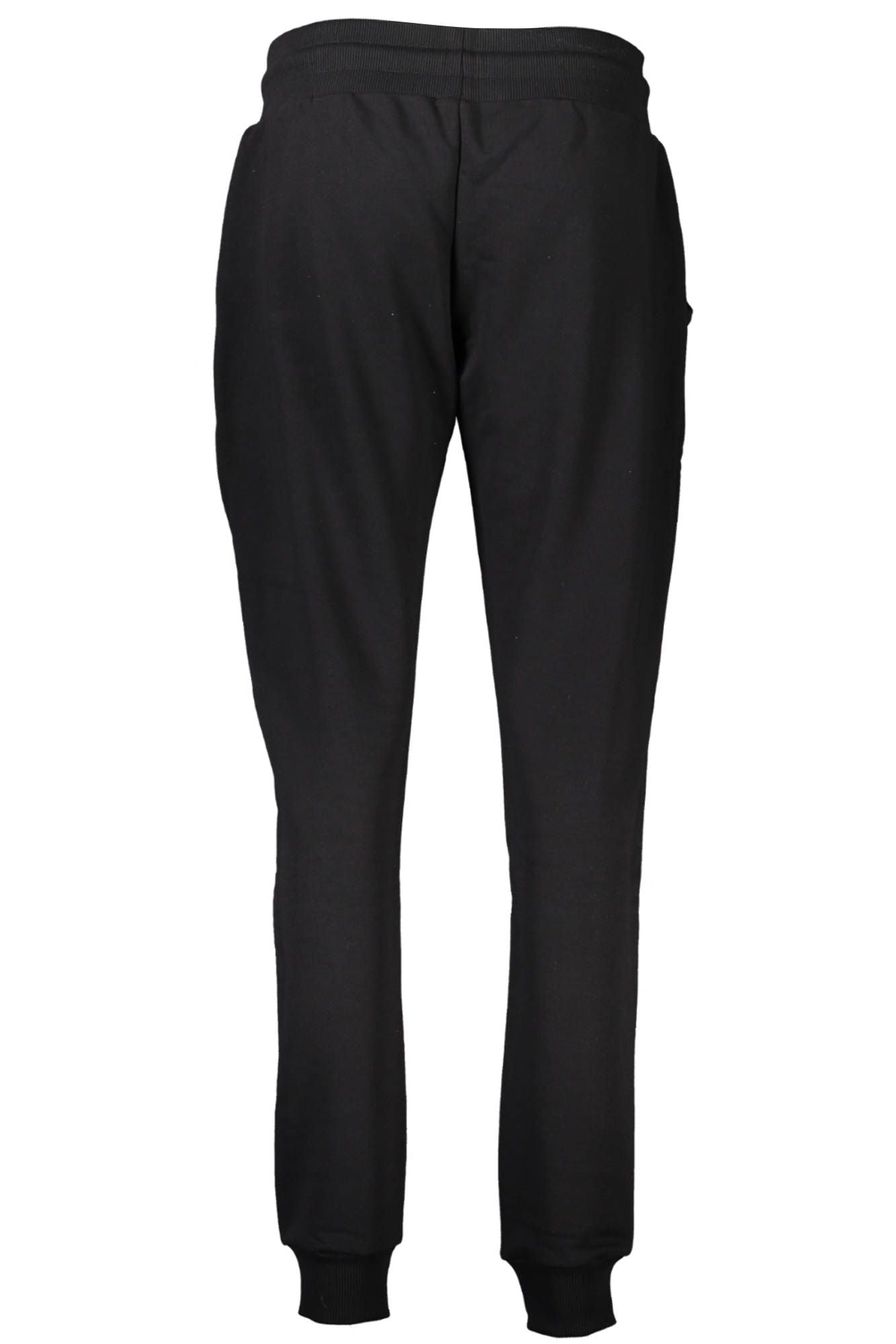 Sleek Black Sporty Trousers with Logo Detail