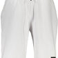 Elegant White Sporty Shorts with Logo Accent