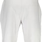 Elegant White Sporty Shorts with Logo Accent