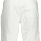 Elegant White Embroidered Sports Shorts