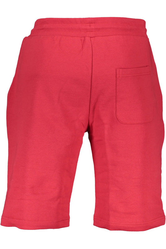 Radiant Red Sports Shorts with Logo Detail