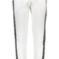 Elegant White Cotton Sports Trousers