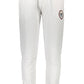 Elegant White Cotton Trousers with Logo Detail
