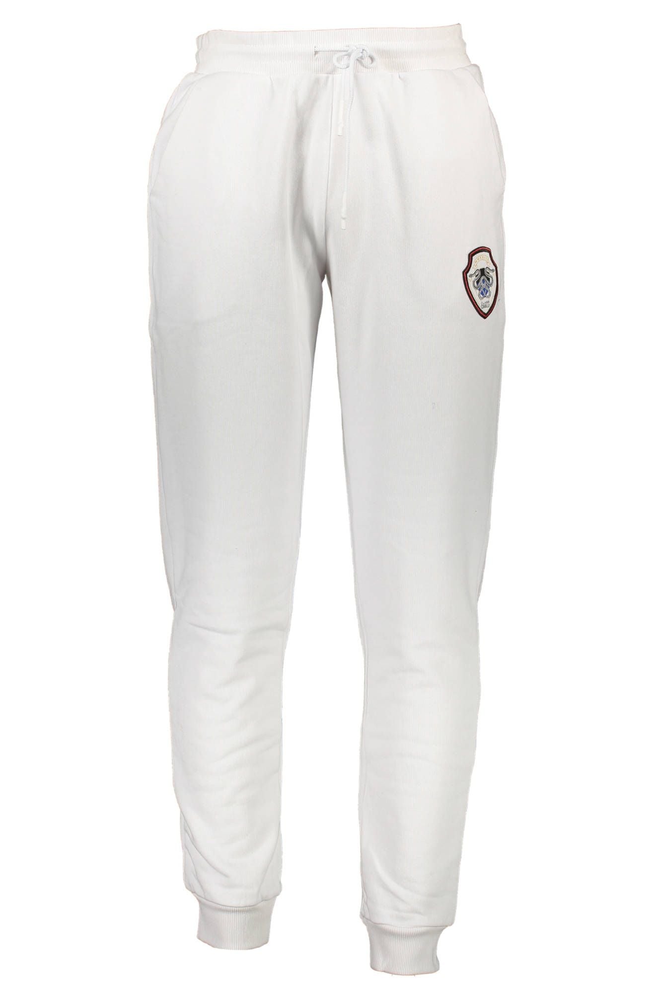 Elegant White Cotton Trousers with Logo Detail