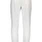 Elegant White Cotton Trousers with Logo Detail