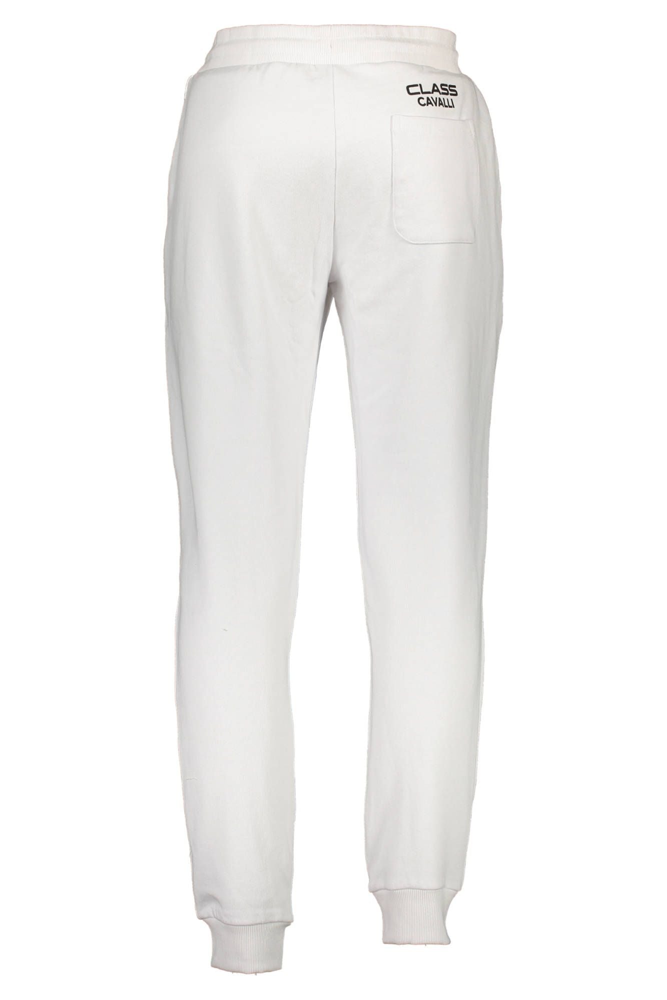 Elegant White Cotton Trousers with Logo Detail