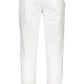 Elegant White Cotton Sports Trousers