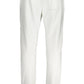Elegant White Sporty Trousers with Ankle Cuffs