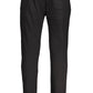 Elegant Sporty Black Trousers with Ankle Cuffs