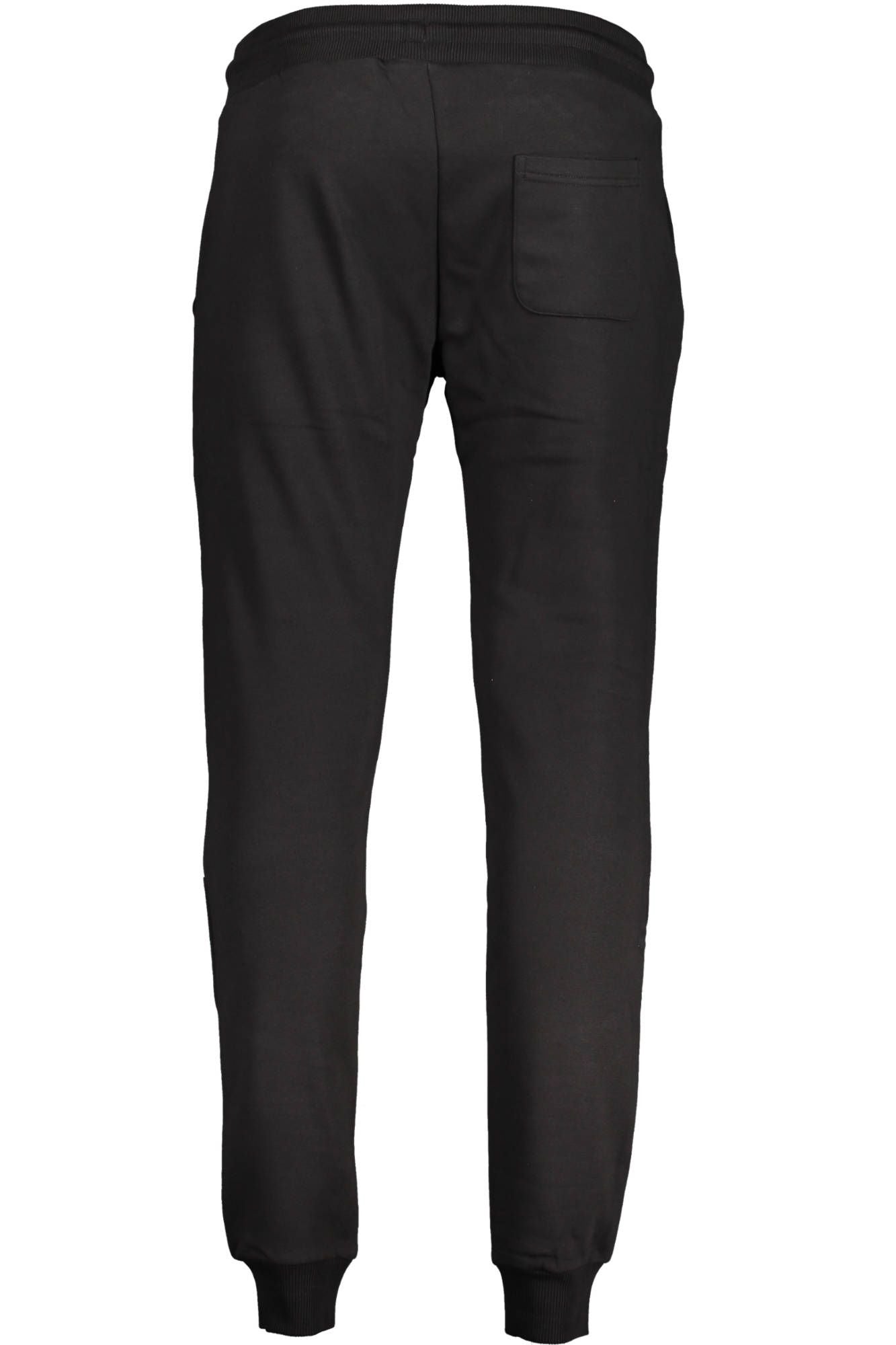 Elegant Sporty Black Trousers with Ankle Cuffs