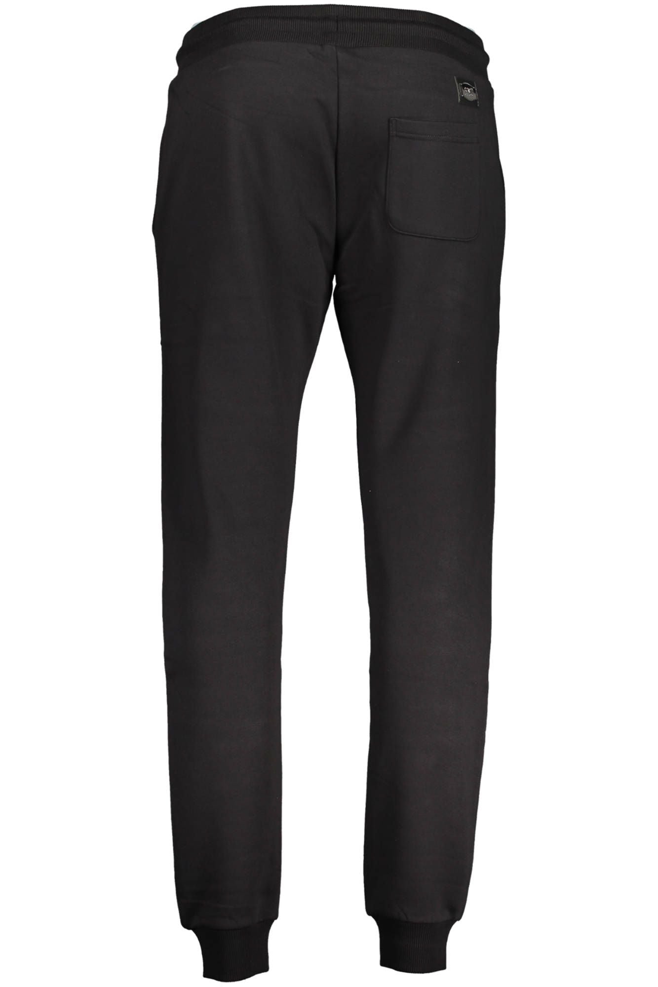 Sleek Black Sporty Embroidered Trousers