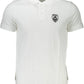 Elegant White Embroidered Polo Shirt