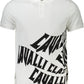 Elegant White Printed Polo Shirt