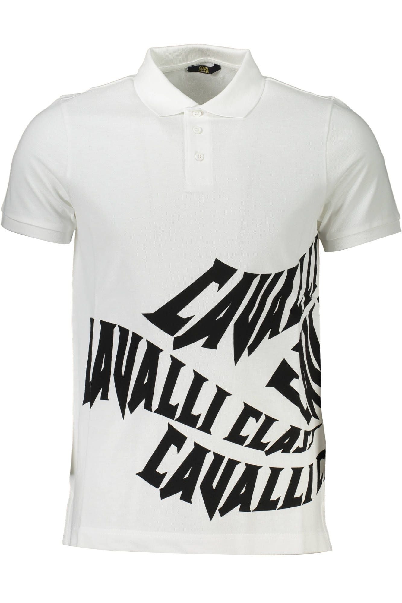 Elegant White Printed Polo Shirt