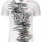 Elegant White Cotton Polo with Signature Print