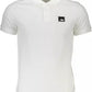 Elegant White Cotton Polo with Logo Detail