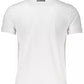 Elegant White Cotton Polo with Signature Print