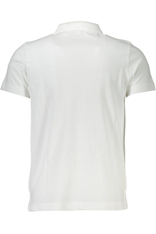 Elegant White Embroidered Polo Shirt