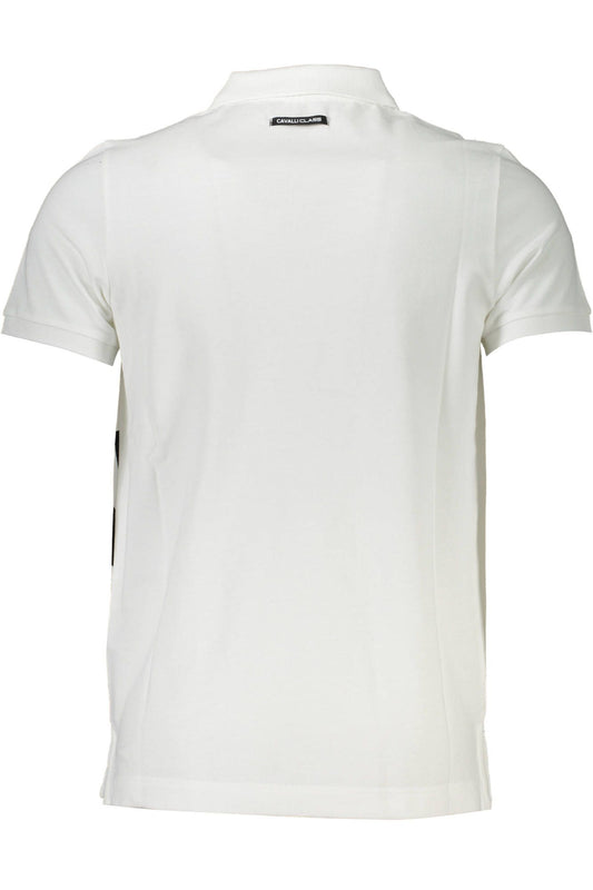 Elegant White Printed Polo Shirt