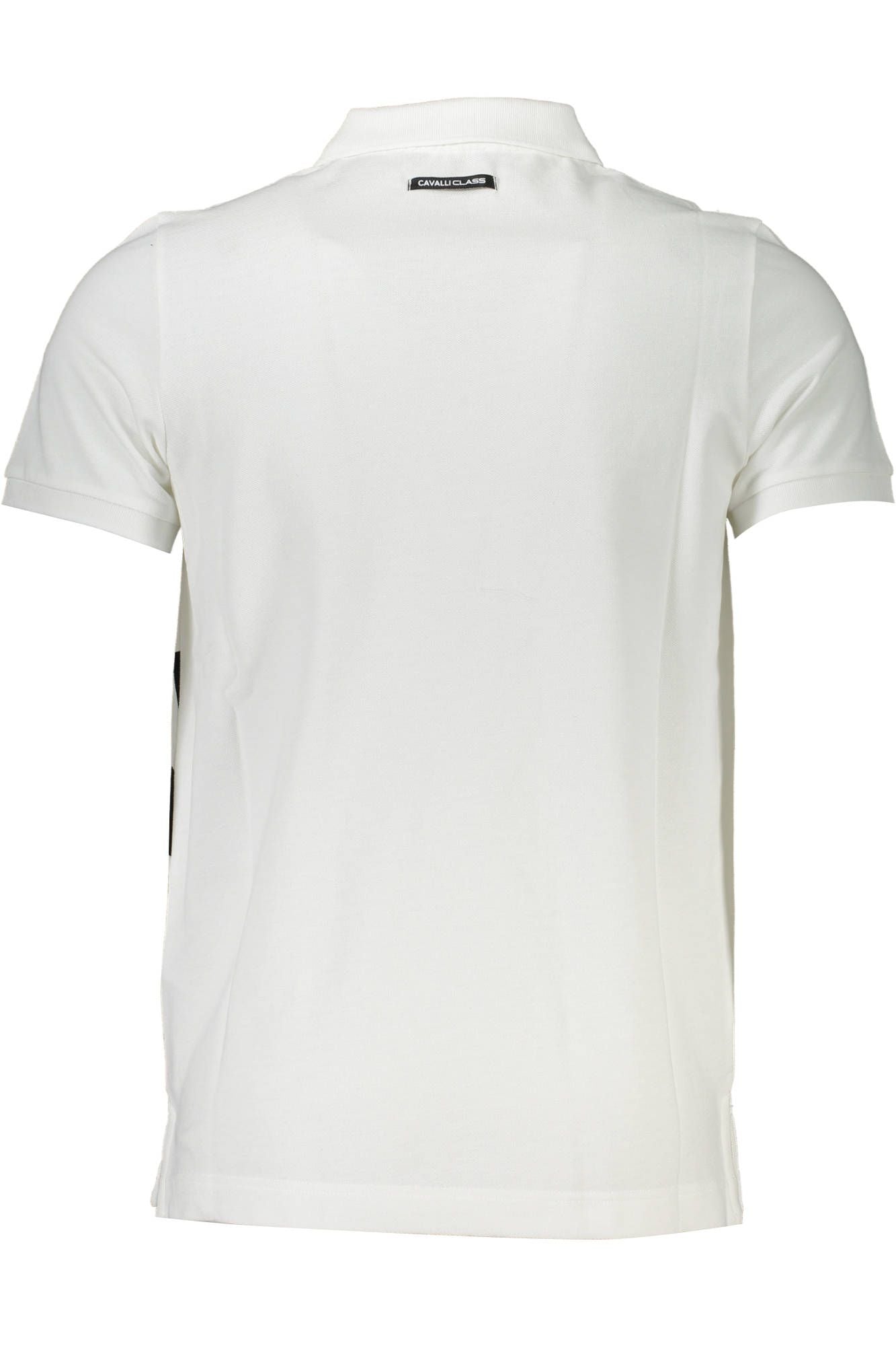 Elegant White Printed Polo Shirt