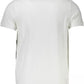 Elegant White Cotton Polo with Chic Print