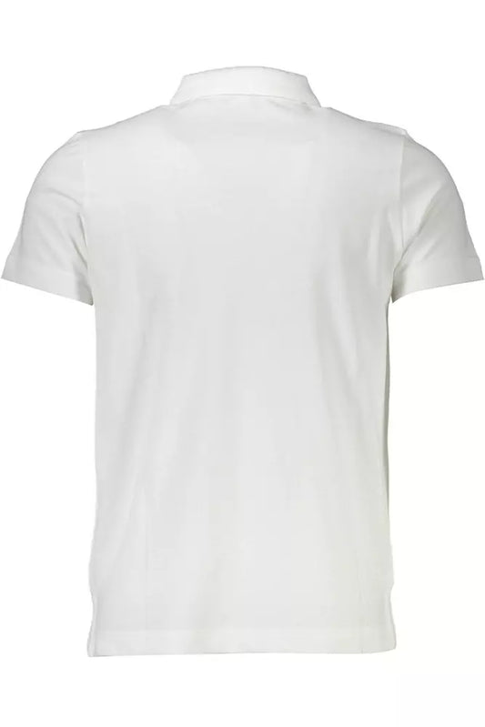 Chic White Embroidered Polo for Men