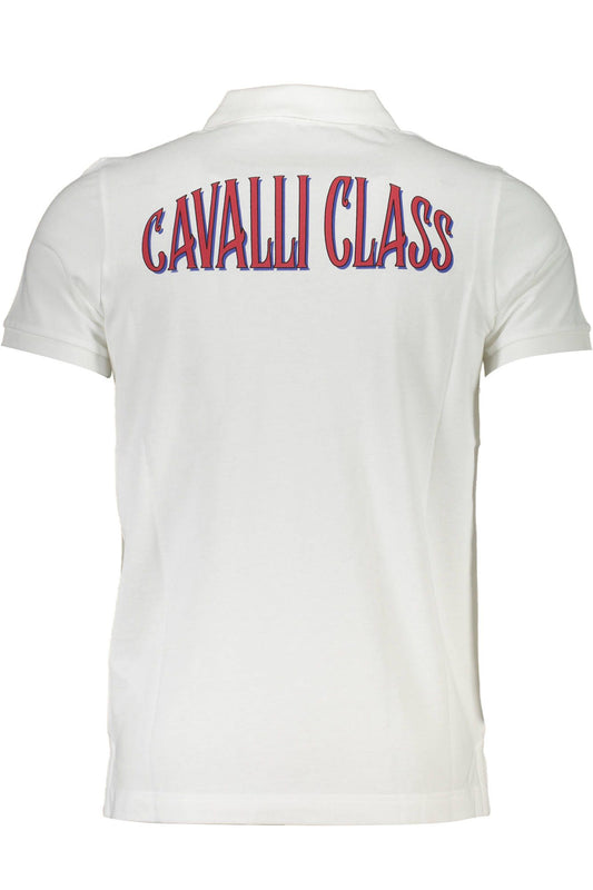 Elegant White Cotton Polo with Exclusive Detailing