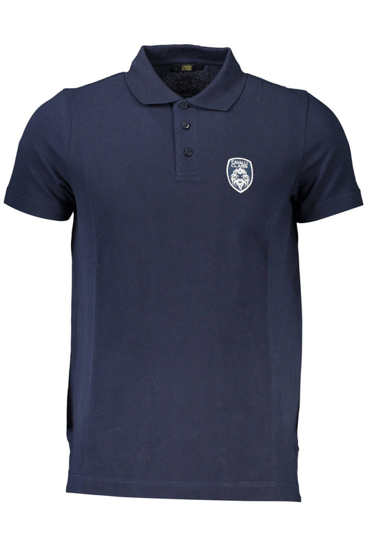 Elegant Embroidered Blue Polo Shirt
