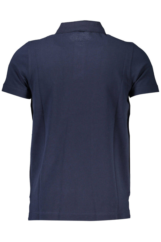 Elegant Embroidered Blue Polo Shirt