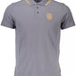 Sleek Gray Polo Shirt with Signature Embroidery