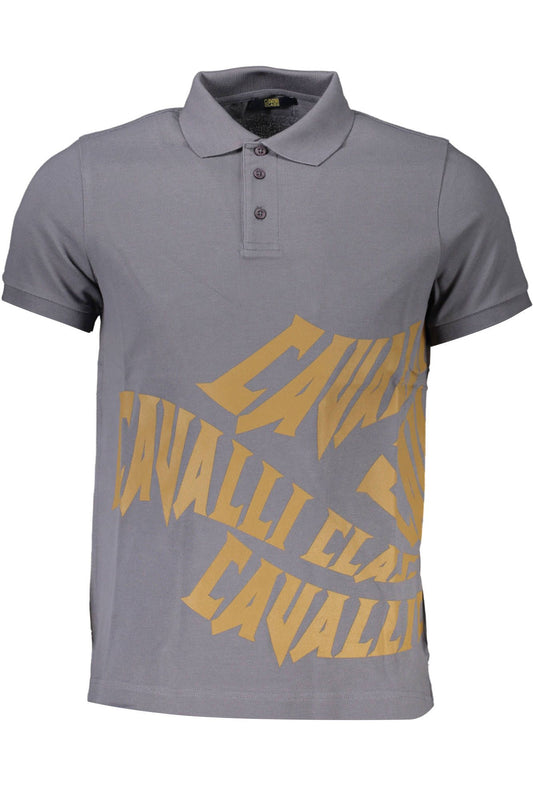 Elegant Gray Short-Sleeved Polo for Men