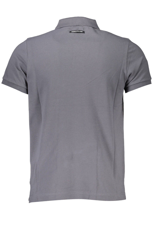 Elegant Gray Short-Sleeved Polo for Men