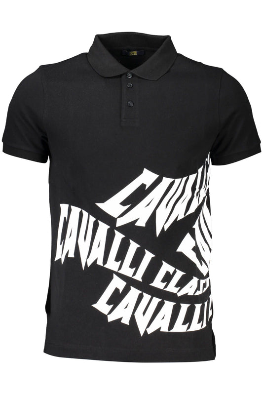 Elegant Short-Sleeved Black Polo Shirt