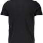 Chic Black Embroidered Cotton Polo Shirt