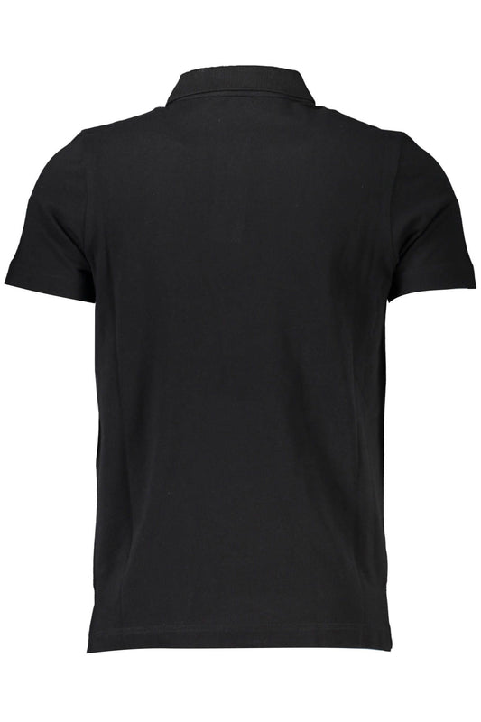 Chic Black Embroidered Cotton Polo Shirt
