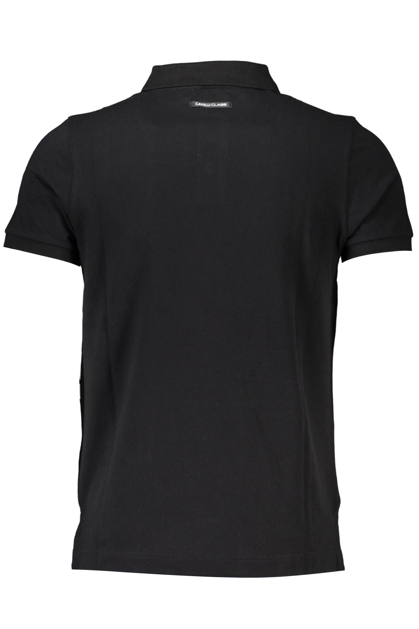 Elegant Short-Sleeved Black Polo Shirt