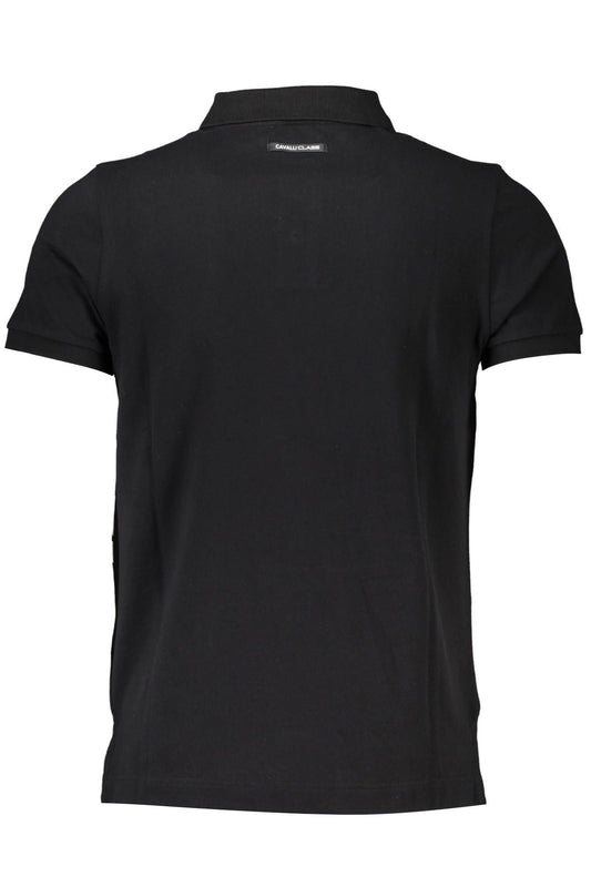 Elegant Short-Sleeved Black Polo Shirt