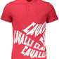 Chic Red Polo Shirt with Timeless Print