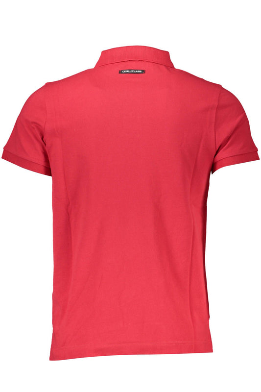 Chic Red Polo Shirt with Timeless Print