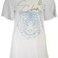 Elegant White Printed Cotton Tee