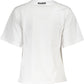 Chic Slim Fit White Tee with Signature Print