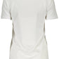 Chic White Cotton Tee with Iconic Print