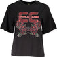 Chic Black Printed Cotton Tee with Logo Detail